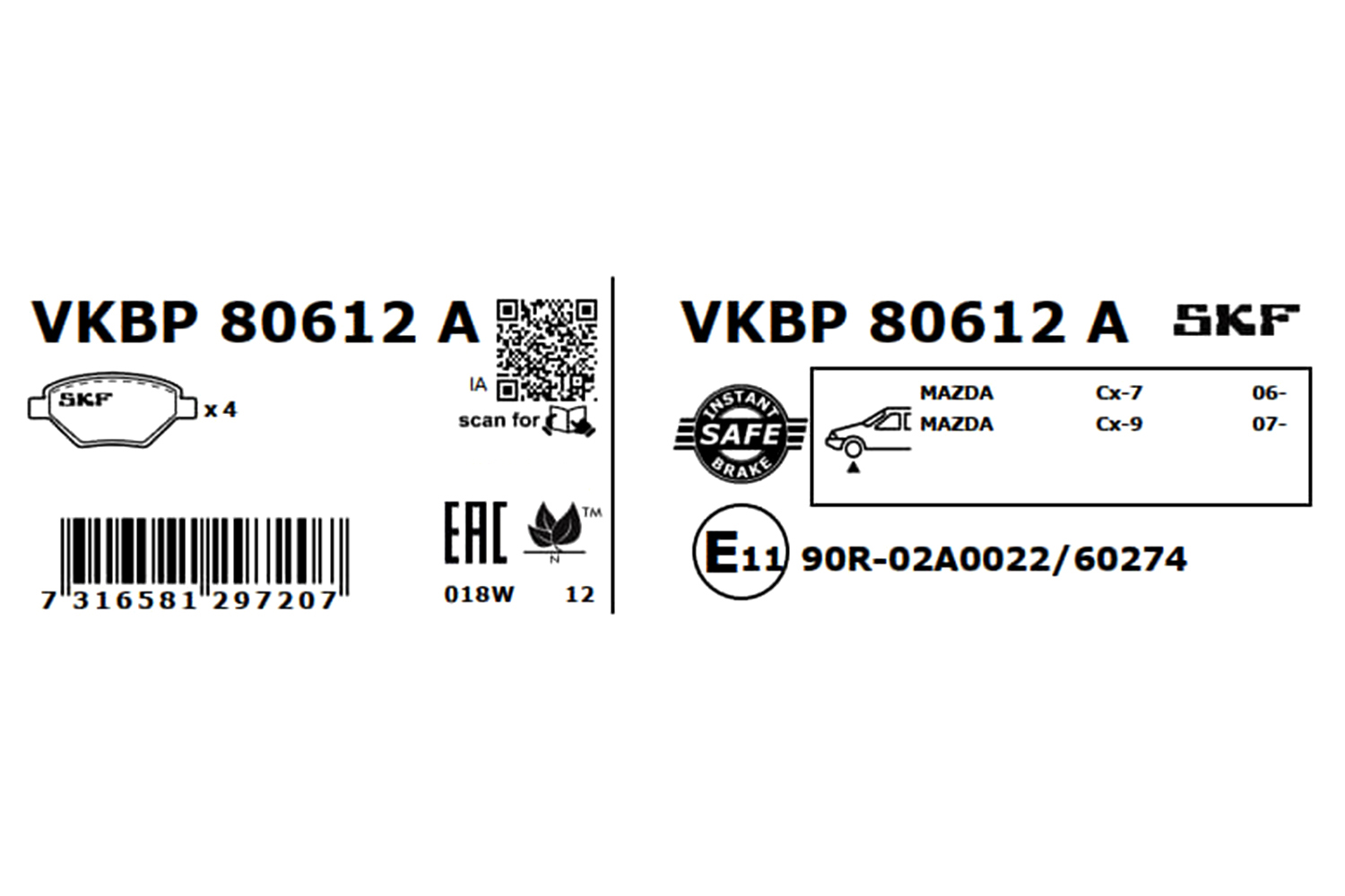 SKF VKBP 80612 A set...